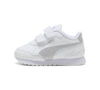 PUMA Sneakers St Runner v4 Glitter Enfant 25, White Silver Cool Light Gray Metallic