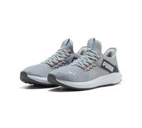 Puma Softride Enzo 5 Slip Tech Chaussures de Course sur Route Unisexes, Gris Moyen/Gris Humeur, Blanc-Ultra Rouge, 36 EU