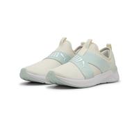 Puma Softride Harli Slip Tc WNS Chaussures de course pour femme, Blanc chaud/bleu paisible, 37 EU