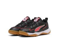 Puma Solarflash 4 Jr, Chaussure de Tribunal intérieur, Noir Aqua Glow, 35 EU
