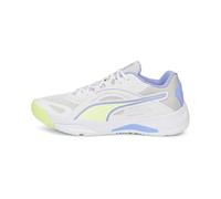 PUMA Solarstrike II, Chaussure de Terrain intrieur Mixte, Puma Blanc Fizzy Light Électrique Violet, 44.5 EU