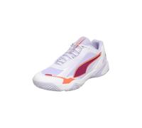 PUMA Solarstrike W+ 4 Chaussures d'intérieur Unisexes, Puma White Heat Fire Lilas Crush Berry, 38 EU