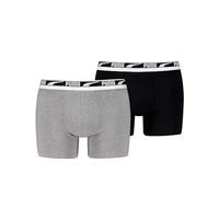 PUMA Everyday Multi Logo Boxer 2 Units S, Grey Melange/Black, S, Gris chiné/Noir, S