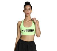 PUMA Mid Impact Fit Bra Haut de sous-vêtements Femme, Vert Vitesse Noir, M