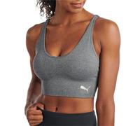 Puma Soutien-Gorge de Sport Miroir sans Coutures pour Femme, Gris chiné Moyen, S