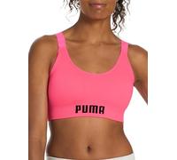 PUMA 2 Pack Seamless Sports Bra Soutien-Gorge, Sun Struck/Blanc, XL Femme