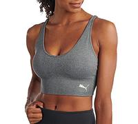 Puma - Soutien-gorge de sport Seamless Bra - opaque, gris chiné - Taille L Femmes
