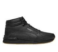 PUMA ST Runner V4 MID (40289301) Baskets hautes pour homme, noir, confortables, fonctionnelles, à lacets, pour automne/hiver, confortables, élégantes, pour tous les jours, Noir/marron, 45 EU