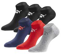 PUMA Statement Edition Lot de 18 paires de chaussettes de sport pour homme et femme Noir/bleu/rouge/gris Season Taille, Noir/bleu mélangé, 43-46