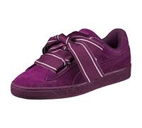 PUMA Femme Suede Heart Satin II Wn's Sneakers Basses, Dark Purple-Dark Purple, 36 EU