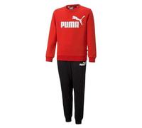 Puma Logo Sweat Suit Jr Tuta completa da bambino red black girocollo