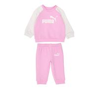 PUMA Survêtement 'Minicats Essentials' gris clair / rose / blanc, Taille 86