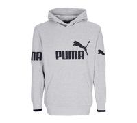 Puma - Sweat à capuche avec blocs de couleur et poche - Homme - Sweatshirts et sweats à capuche - Gris - Taille: L