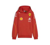 PUMA Sweat à Capuche d'équipe Scuderia Ferrari 2024 pour Enfants - Rouge Brûlé - Taille: 116