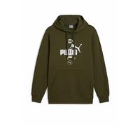 PUMA Sweat à capuche homme Power Graphic Logo olive | M
