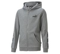 PUMA Sweat à Capuche zippé Ess Tape FL B Sudation, Gris Moyen chiné, 110 Garçon 5-6 ans