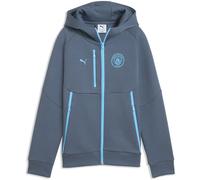 Puma Manchester City Fc 26/27 Tech Hoodie Travel Junior Full Zip Sweatshirt Bleu 11-12 Years Enfants