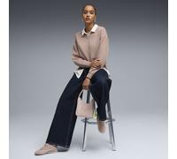 PUMA Sweat à col en V Essentials Elevated Femme, Vêtements, Beige, S S