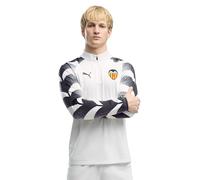 Puma Valencia Cf 26/27 Warm Up Pre Match Half Zip Sweatshirt Blanc S Homme