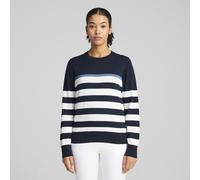 PUMA Sweat à rayures Resort Femme, Vêtements, Deep Navy/Blanc Glow, L L