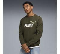 PUMA Sweat col rond en polaire à logo N° 1 bicolore Essentials Homme,, Dark Olive, XS XS