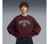 PUMA Sweat col rond oversize à motif Wardrobe Essentials Sports Legacy Femme, Vêtements, Ruby Shimmer, S S
