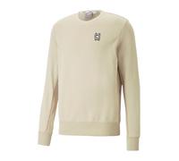 PUMA Sweat de sport 'Pivot' beige / bourgogne / noir / blanc, Taille S