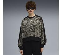 PUMA Sweat oversize à col rond et motif léopard T7 Luxe Femme, Vêtements, Noir, XS XS