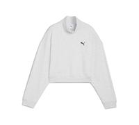PUMA Sweat oversize à col rond Wardrobe Essentials Go Together Enfant et Adolescent, Shop, Alpine Snow/Melange, 9-10Y 9-10Y