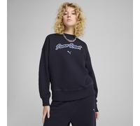 PUMA Sweat ras du cou à logo oversize PREMIUM ESS Femme, Vêtements, New Navy, M M