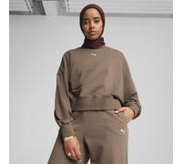 PUMA Sweat ras du cou oversize WARDROBE ESS Femme, Vêtements, Totally Taupe, L L
