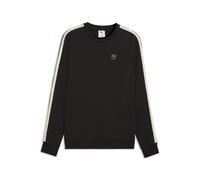 PUMA Sweat-shirt 'Essentials Elevated' noir / blanc, Taille M