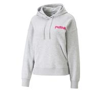 PUMA Sweat-shirt 'Team' gris chiné / rose / blanc, Taille M