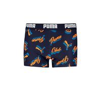 PUMA Swim Boys Club House Trunks 1 pièce, Bleu/Orange, 140