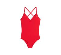 Puma Swim Women's V-Neck Cross Back Swimsuit, Vêtements, Rouge, M
