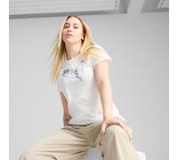 PUMA Graphics Floral Cat Logo Tee, T-Shirts Mixte, PUMA White, M