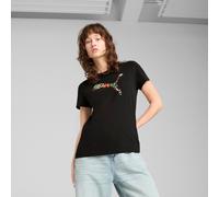 PUMA Graphics Floral Cat Logo Tee, T-Shirts Mixte, PUMA Black, M