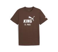 PUMA T-shirt à logo KING FC St. Pauli Homme, Accessoires, Marron, XS XS