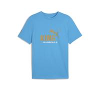PUMA T-shirt à logo KING Olympique de Marseille Homme, Sport, Azure/Doré, M M