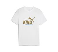 PUMA T-shirt à logo KING Olympique de Marseille Homme, Sport, Blanc/Doré, XL XL