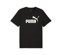 PUMA T-Shirt à Logo N° 1 Bicolore Essentials Homme S, Black Apple Spritz Green