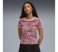 PUMA T-shirt ajusté à motif léopard T7 Luxe Femme, Vêtements, Poised Rose/Ruby Shimmer, S S