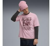 PUMA T-shirt carré délavé à motif Paradise Mindset Homme, Vêtements, Rose, XL XL