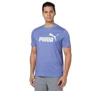 PUMA T-Shirt chiné ESS No.1 Logo pour Homme, Cristal/Bleu, M