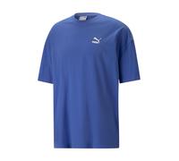 PUMA T-Shirt 'Classics' bleu / blanc, Taille S