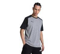 PUMA T-shirt TeamCup Homme Coupe ajustée fonctionnel Gris foncé / Gris chiné / Noir Taille S