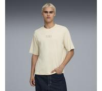 PUMA T-shirt coupe boxy à motif Premium Essentials Unisexe, Vêtements, Blanc, S S