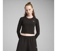 PUMA T-shirt court à manches longues WARDROBE ESS Femme, Vêtements, Noir, S S