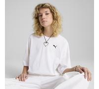 PUMA T-shirt court oversize WARDROBE ESS Femme, Vêtements, Blanc, M M