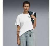 PUMA T-shirt décontracté à motif Wardrobe Essentials Sports Legacy Femme, Vêtements, Blanc, L L